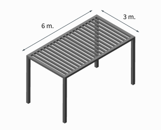 Pérgola bioclimática 6x3
